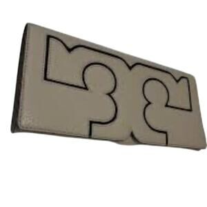 Tory Burch grey flap clutch